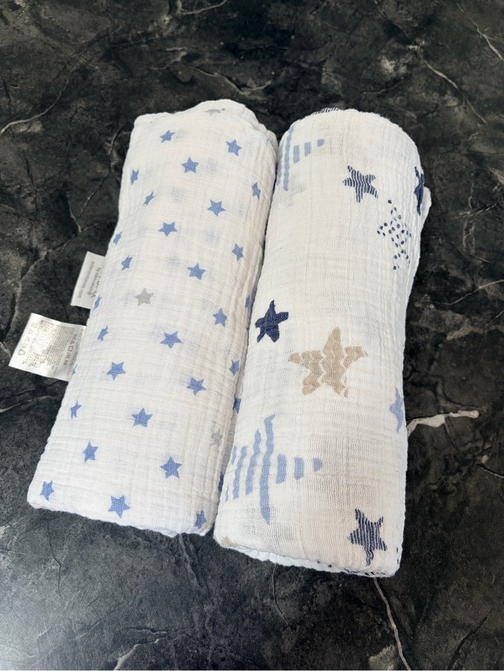 Aden and Anais muslin swaddle blankets